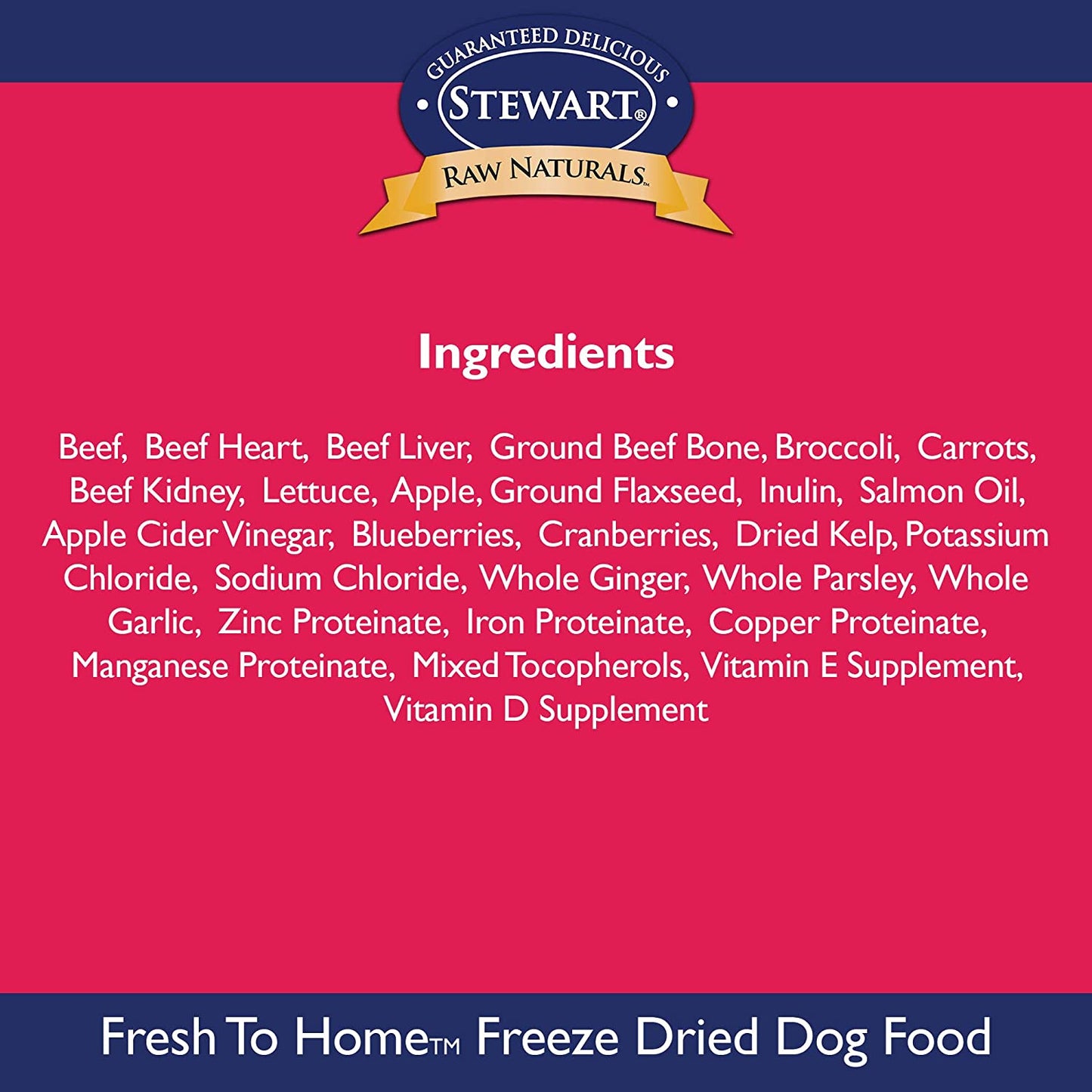 Raw Naturals Freeze Dried Dog Food Grain Free Made in USA with Beef, Fruits, & Vegetables for Fresh to Home All Natural Recipe, 24 Oz.