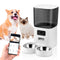 Automatic Pet Feeder with Camera for 2 Pets, 1080P Camera 5L Cat Feeder with 2 Stainless Steel Bowls, Two Way Talk, Remote APP Control Support 2.4G Wifi